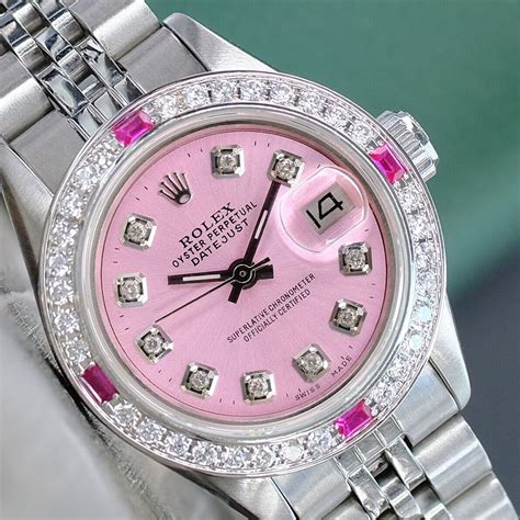 small pink face rolex|Rolex pink face for sale.